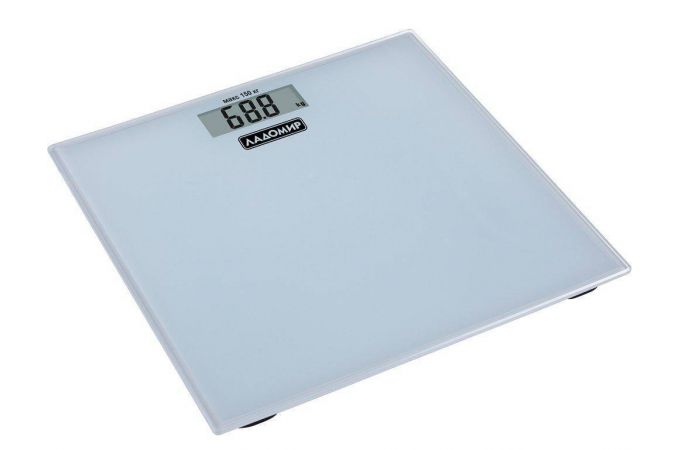 Весы напольные ЛАДОМИР НА103 белый макс.150кг, стекло