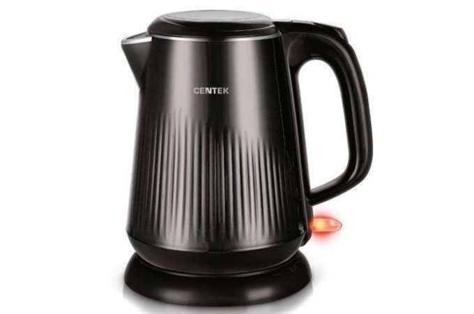 Чайник CENTEK CT-1025 черный 2200 Вт, 1,8 л, металл, двухслойниый корпус