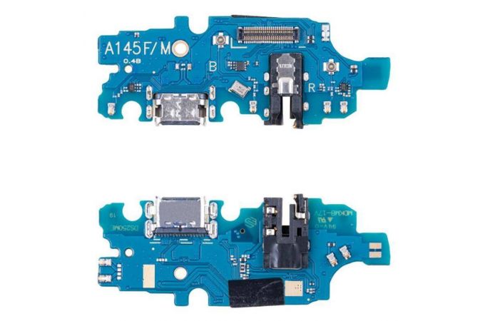 Шлейф для Samsung A145F Galaxy A14 4G с разъемом зарядки + разъем гарнитуры (плата) HQ
