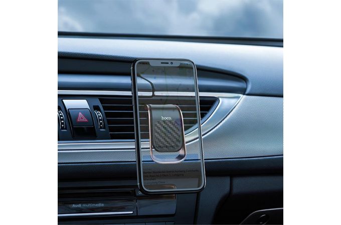 Держатель автомобильный для телефона HOCO CA74 Universe air outlet magnetic in-car holder черно-серый