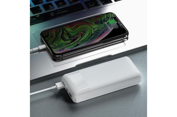 Универсальный дополнительный аккумулятор Power Bank HOCO J72A (20000 mAh) (белый)