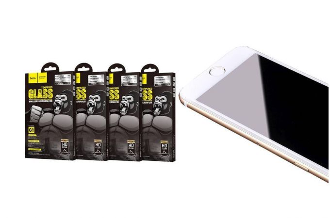 Защитное стекло дисплея iPhone 7/8/SE2 HOCO G1 Flash attach Full Screen HD tempered glass (белый)