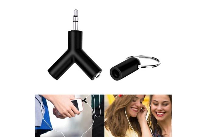 Конвертер переходник аудио Орбита OT-AVC27 (Джек 3,5 мм на 2 гнезда 3,5 мм) (УПАКОВКА 10шт)
