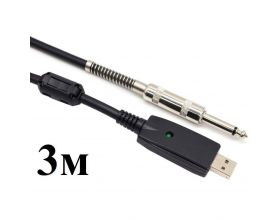 Кабель акустический Орбита USB-Jack 6.35 кабель аудио (3м)