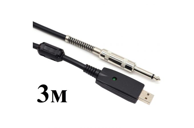 Кабель акустический Орбита USB-Jack 6.35 кабель аудио (3м)