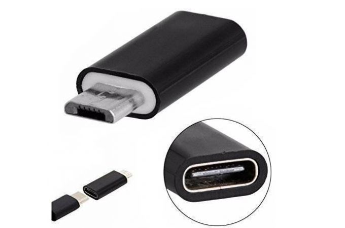 Переходник Орбита OT-SMA08 (штекер microUSB - гнездо TYPE-C) - (упаковка 20шт) (черный)