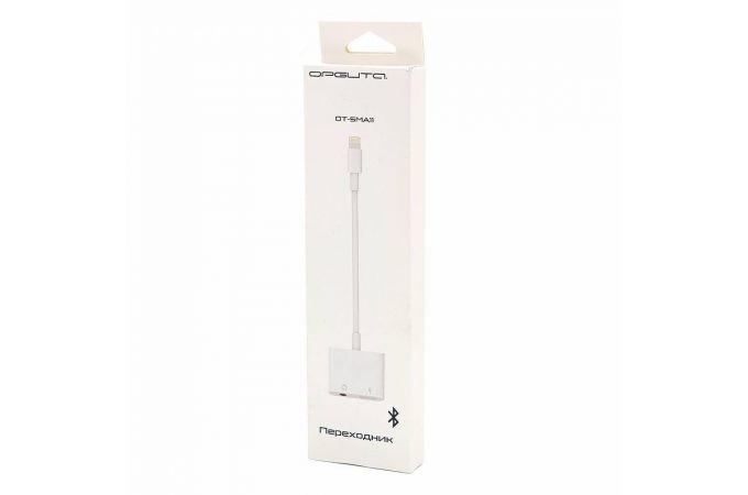 Переходник Орбита OT-SMA11 (штекер Lightning - гнездо Lightning/3.5мм) (белый)