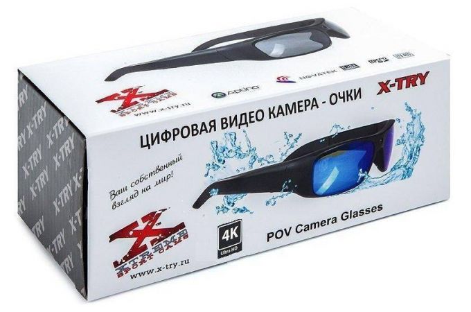 Очки цифровые X-TRY XTG370 UHD 4K Original Black 64Gb,камера-очки