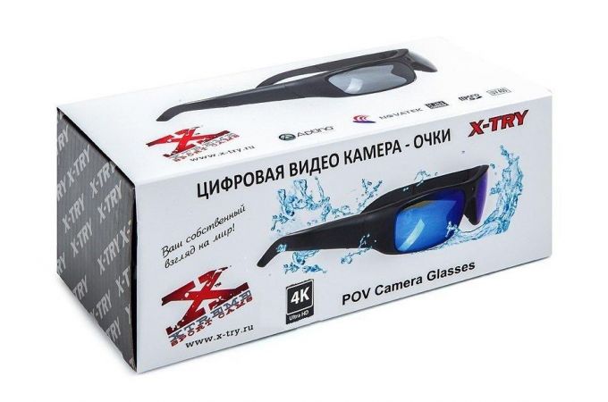 Очки цифровые X-TRY XTG383 Camouflage UHD 4K Silver 128Gb,камера-очки