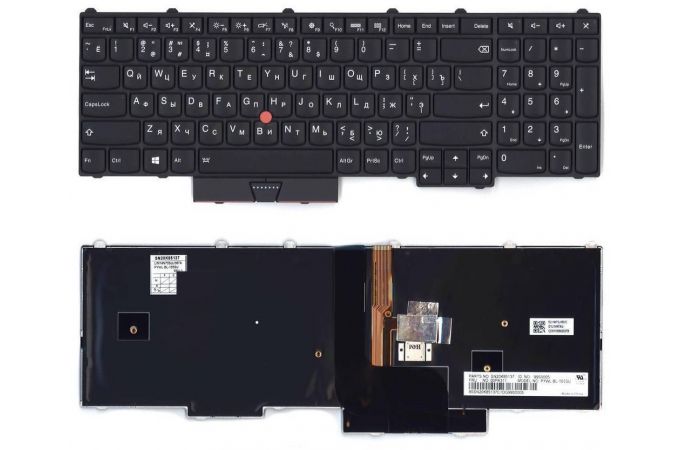 Клавиатура для ноутбука Lenovo ThinkPad P50 P70 черная с подсветкой