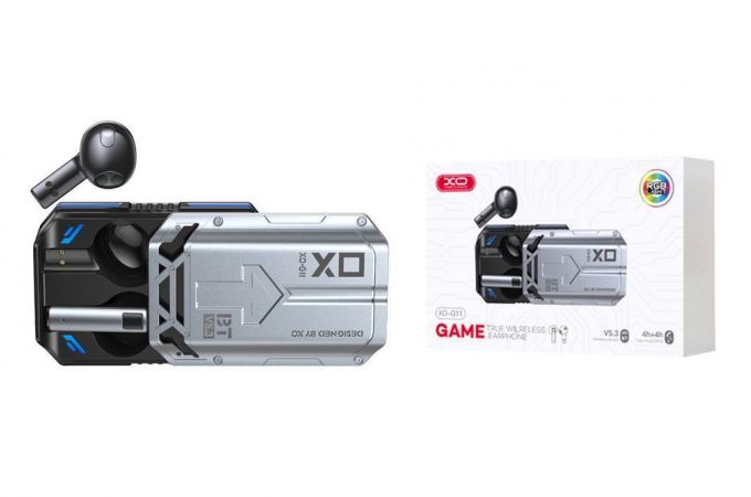 Наушники вакуумные беспроводные XO G11 Sword Rain Gaming TWS Bluetooth (Серые)