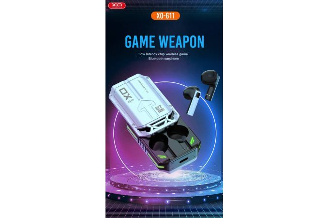 Наушники вакуумные беспроводные XO G11 Sword Rain Gaming TWS Bluetooth (Серые)