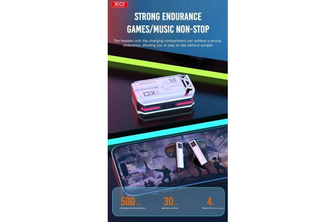 Наушники вакуумные беспроводные XO G11 Sword Rain Gaming TWS Bluetooth (Серые)