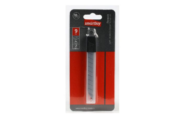 Лезвия сменные 9 мм, для ножей строительных, отлам., заостр. торец, 10 шт Smartbuy tools (SBT-SKT-9/300