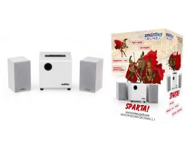 Акустическая система 2.1 SmartBuy® SPARTA, MP3, FM, корпус МДФ, белая (арт.SBA-210)/6