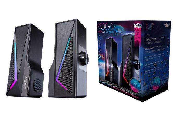 Акустическая система 2.0 SmartBuy KOGG, Bluetooth, 6Вт, RGB-подсветка, USB (SBA-4350)/10