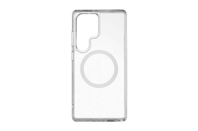 Чехол для Samsung S25 Ultra с силиконовым бампером MagSafe (прозрачный)