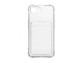 Чехол силиконовый для iPhone 16E / 4SE (6,1) с отделением под карту (прозрачный)