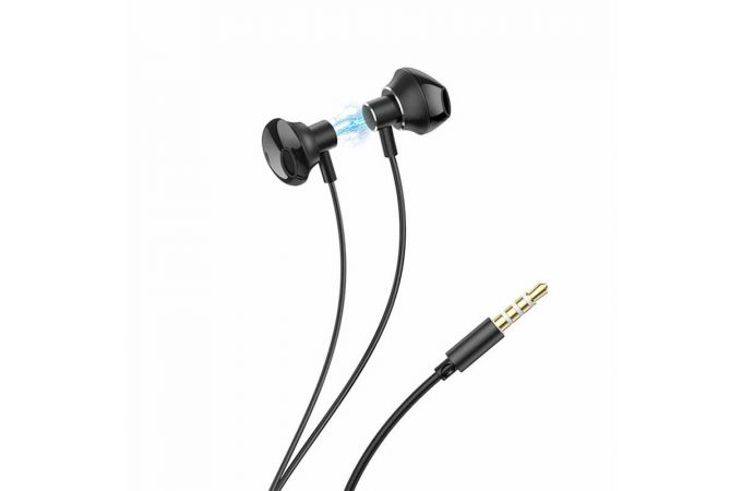 Наушники вакуумные проводные HOCO M75 universal earphones (черный)