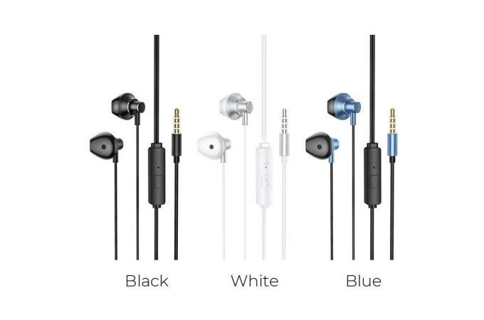 Наушники вакуумные проводные HOCO M75 universal earphones (черный)