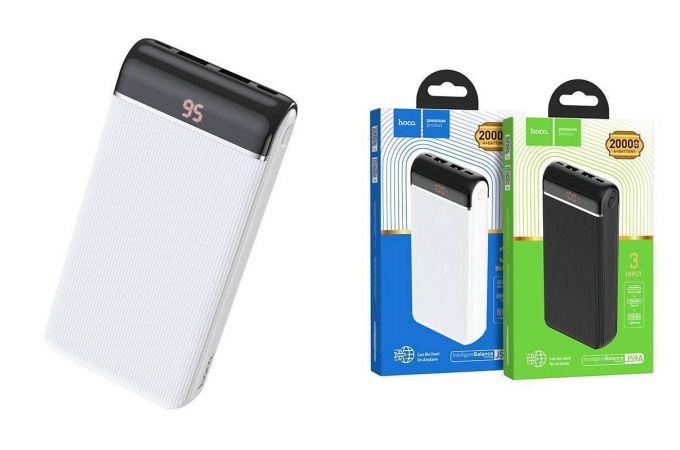 Универсальный дополнительный аккумулятор Power Bank HOCO J59A (20000 mAh) (белый)