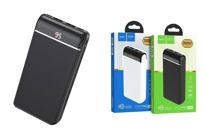 Универсальный дополнительный аккумулятор Power Bank HOCO J59A (20000 mAh) (черный)