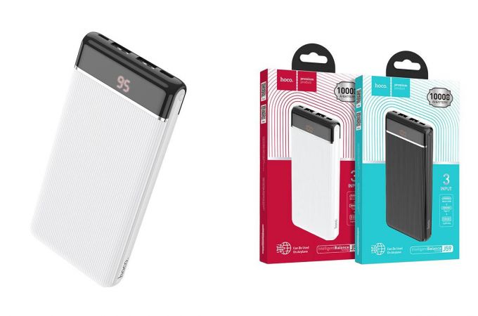 Универсальный дополнительный аккумулятор Power Bank HOCO J59 (10000 mAh) (белый)