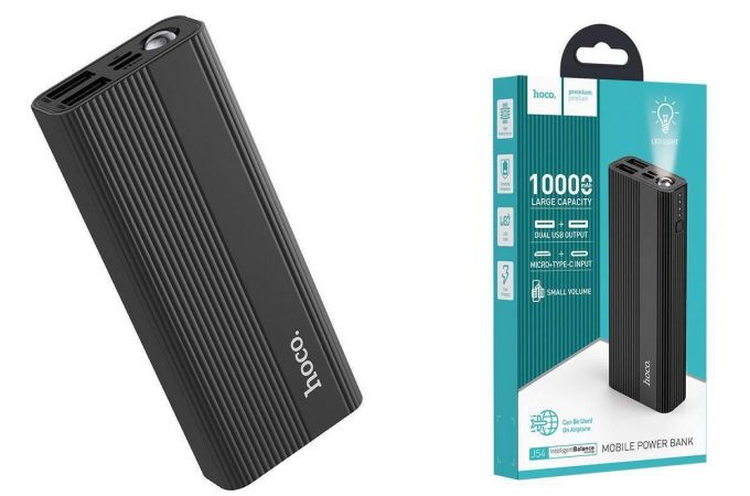 Универсальный дополнительный аккумулятор Power Bank HOCO J54 (10000 mAh) (черный)