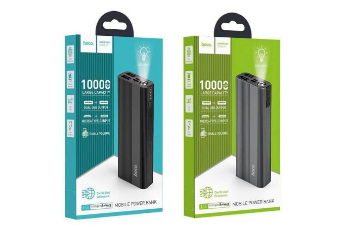Универсальный дополнительный аккумулятор Power Bank HOCO J54 (10000 mAh) (черный)