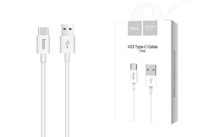 Кабель USB - USB Type-C HOCO X23, 3A (белый) 1м