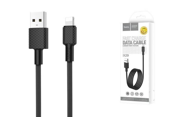 Кабель USB - Lightning HOCO X29, 2A (черный) 1м