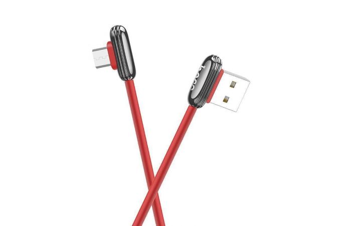 Кабель USB - MicroUSB HOCO U60 2,4A (красный) 1,2м