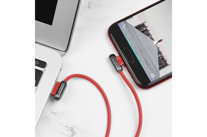 Кабель USB - MicroUSB HOCO U60 2,4A (красный) 1,2м