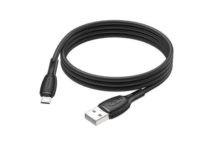 Кабель USB - MicroUSB BOROFONE BX86 силиконовый 2,4A (черный) 1м