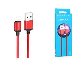 Кабель USB - Lightning BOROFONE BX87 2,4A (красный) 1м