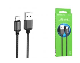 Кабель USB - Lightning BOROFONE BX87 2,4A (черный) 1м