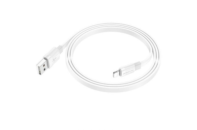 Кабель USB - Lightning BOROFONE BX89 2,4A (бело-серый) 1м