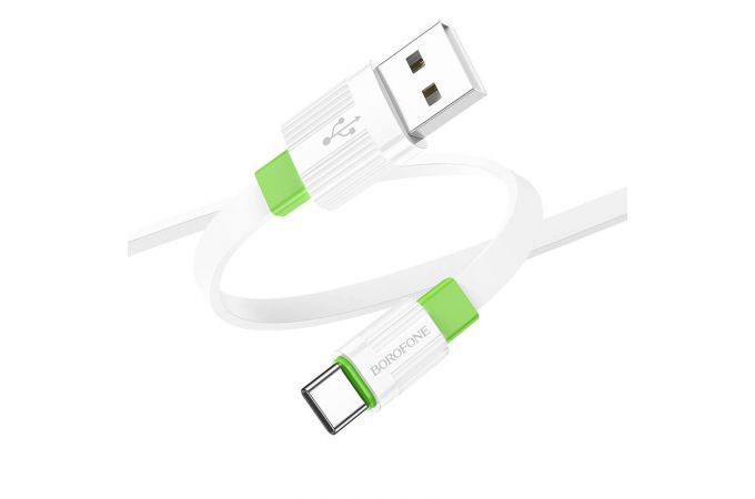 Кабель USB - USB Type-C BOROFONE BX89, 2,4A (бело-зеленый) 1м