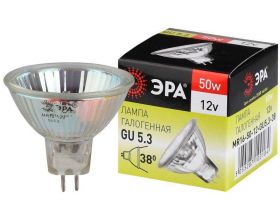 Лампа галогенная GU5.3-MR16-50W-12V-Cl ЭРА C0027358