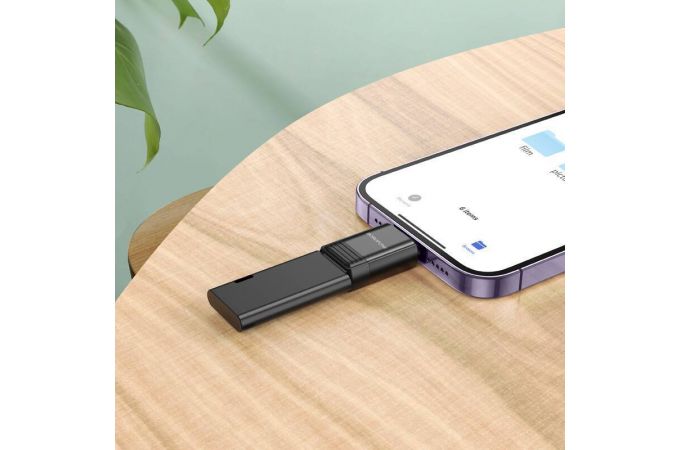 Переходник OTG Borofone BV18 Lightning штекер на USB гнездо USB2.0 адаптер