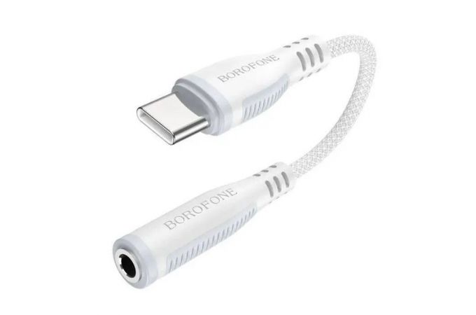 Адаптер для проводной гарнитуры c 3.5 мм на Type-C BOROFONE BV17 Type-C Digital 3.5 Audio converter (белый)