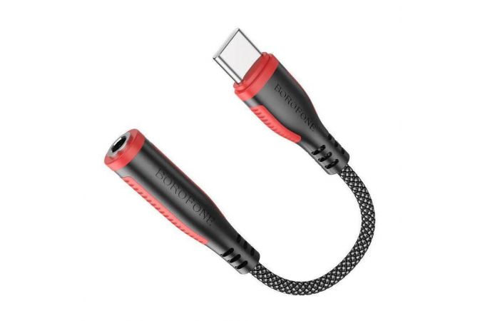 Адаптер для проводной гарнитуры c 3.5 мм на Type-C BOROFONE BV17 Type-C Digital 3.5 Audio converter (черный)