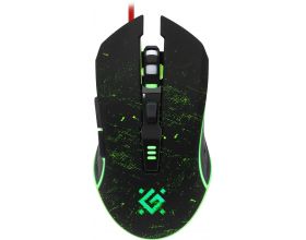 Мышь игровая Defender Draglen GM-907 черный 1200-7200 dpi / подсветка / кабель 1,5м