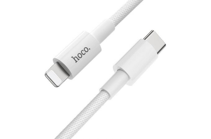 Кабель USB Type-C - Lightning HOCO X56, 3A PD20W (белый) 1м (в оплетке)