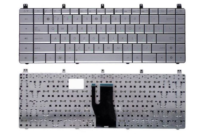 Клавиатура для ноутбука Asus N45 N45S N45SF серебристая