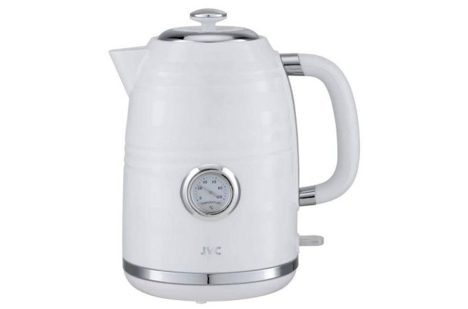 Чайник JVC JK-KE1744 белый 2200Вт, 1,7л, STRIX,  фильтр, шкала, датчик темп.