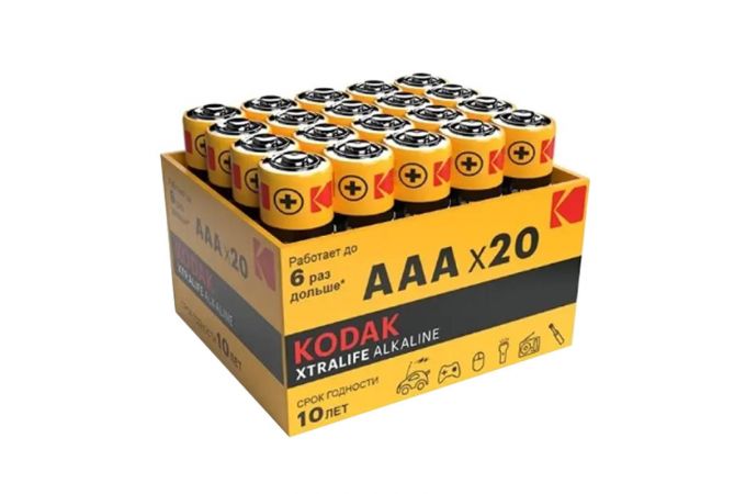 Батарейка алкалиновая KODAK LR03/20BOX XTRALIFE Alkaline (цена за бокс 20 шт.)