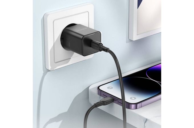 Сетевое зарядное устройство USB-C BOROFONE BN13 Safety PD30W (белый)