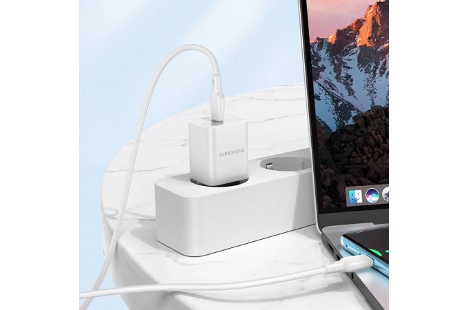 Сетевое зарядное устройство USB-C BOROFONE BN13 Safety PD30W (белый)