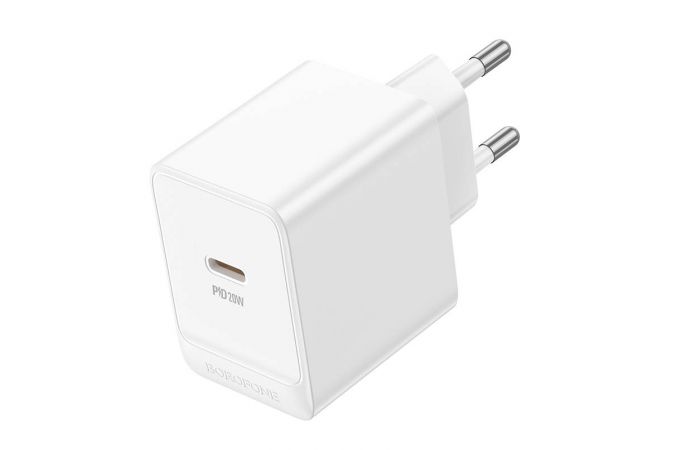 Сетевое зарядное устройство USB-C BOROFONE BAS13A Erudite PD 20W (белый)